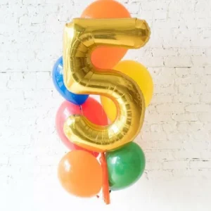 набор шаров гелиевых с цифрой