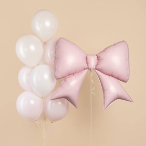 набор шаров с гелием для девочки на день рождения розового и белого цветов